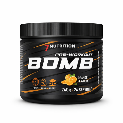 7Nutrition BOMB předtréninkový doplněk 240 g – pomeranč, Pegrastore.cz