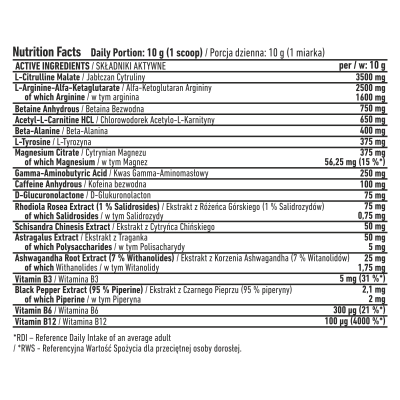 7Nutrition BOMB předtréninkový doplněk 240 g – pomeranč