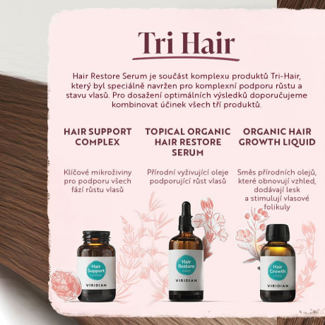 Viridian Organic Hair Growth Liquid 100 ml – BIO oleje na růst vlasů | PegraStore