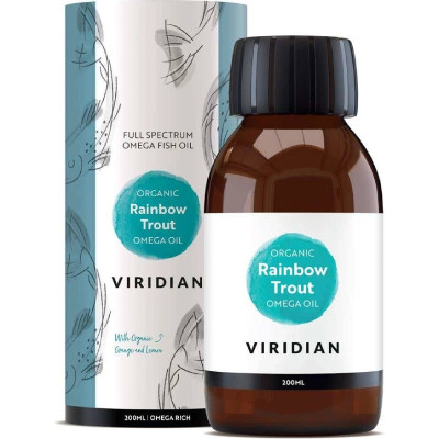 Viridian 100% Organic Scandinavian Rainbow Trout Oil 200ml, Pegrastore.cz