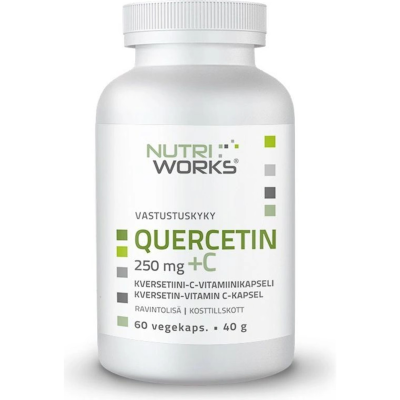 NutriWorks Quercetin + Vitamin C 250mg 60 kapslí, Pegrastore.cz