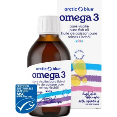 Arctic Blue Kids Omega 3 450 mg DHA + 380 mg EPA + vitamin D 150 ml, Pegrastore.cz