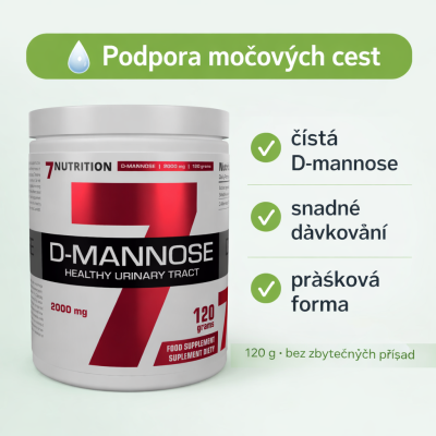 7Nutrition D-Mannose 120 g | D-manóza na močové cesty |Pegrastore