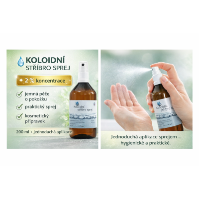Koloidní stříbro sprej a jeho použití