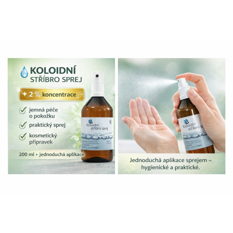 Koloidní stříbro sprej a jeho použití
