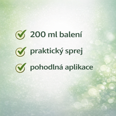 Praktický sprej s pohodlnou aplikací