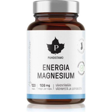 Puhdistamo Energia Magnesium Hořčík 120 kapslí, Pegrastore.cz