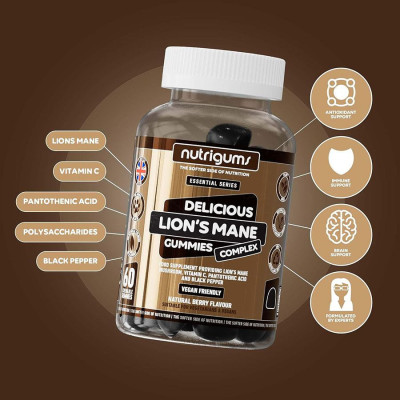 Nutrigums Limited Lions Mane Complex 60 gummies, Pegrastore.cz