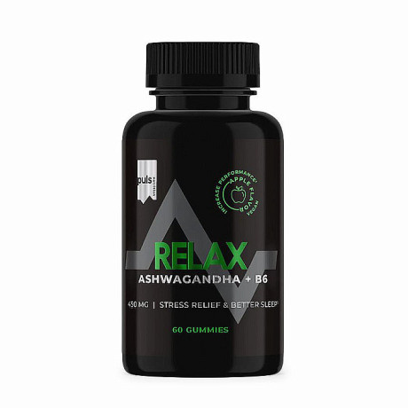 PULS nutrition Relax Ashwagandha + B6 60 gummies apple, Pegrastore.cz