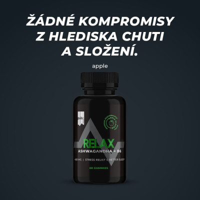 PULS nutrition Relax Ashwagandha + B6 60 gummies apple, Pegrastore.cz