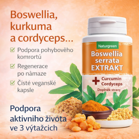 Naturgreen Boswellia serrata extrakt mix 120 cps., pegrastore.cz