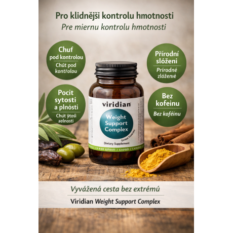 Viridian Weight Support Complex 60 kapslí | Kontrola hmotnosti | PegraStore