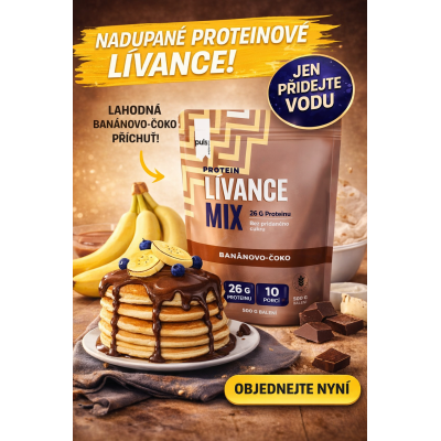Banánovo-čoko proteinové lívance, Pegrastore.cz