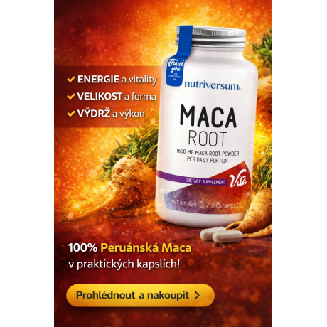Síla, energie a vitalita z peruánské macy. Pro výkon, výdrž a každodenní drive bez kompromisů.