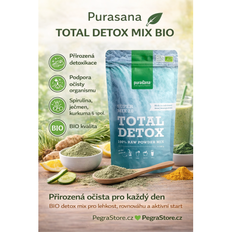 Přirozená očista pro každý den
BIO detox mix pro lehkost, rovnováhu a aktivní start
💚 PegraStore.cz