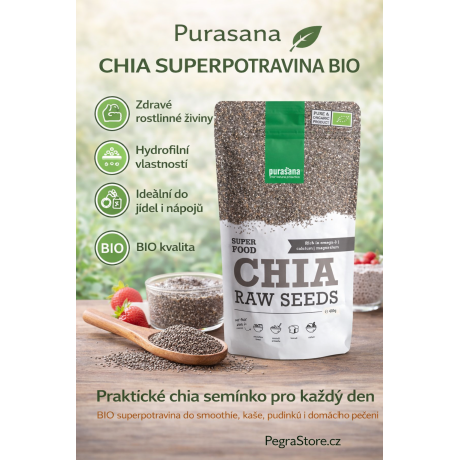 Praktické chia semínko pro každý den
BIO superpotravina do smoothie, kaše, pudinků i domácího pečení
💚 PegraStore.cz