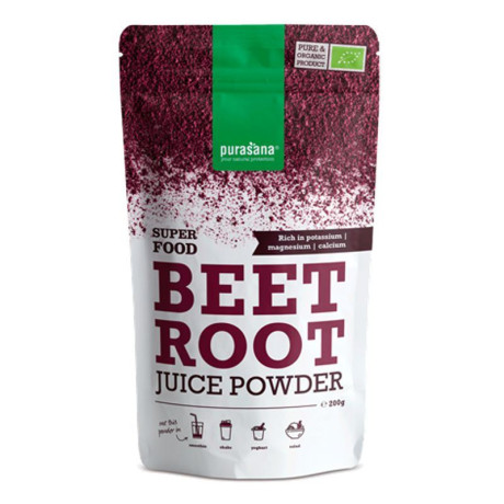 , Purasana Beetroot Juice Powder BIO 200 g (Červená řepa), pegrastore.cz