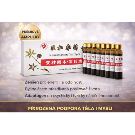 Sibiřský ženšen - Eleuterokok ampule 10 x 10 ml, pegrastore.cz