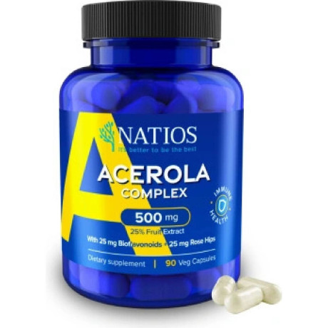 NATIOS Acerola Complex, 500 mg, 90 veganských kapslí, PegraStore.cz