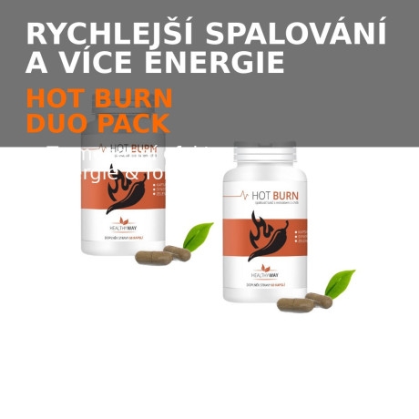 Healthy Way HOT BURN Duo Pack – spalovač tuků s chilli (2×60 kapslí)- hubnutí