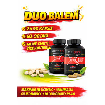 Healthy Way Appetit block komplex 2 x 90 kapslí duo pack,. pegrastore,cz