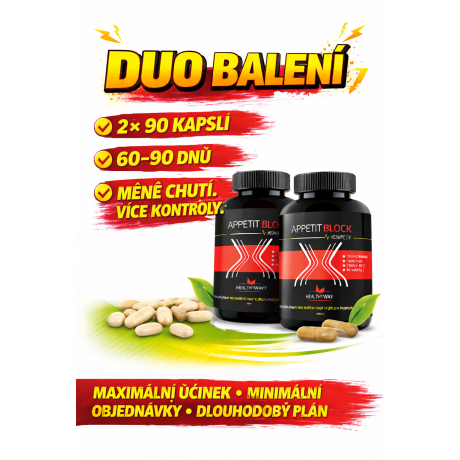 Healthy Way Appetit block komplex 2 x 90 kapslí duo pack,. pegrastore,cz
