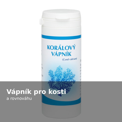 Korálový vápník pro každodenní doplnění minerálů a podporu kostí, zubů i celkové rovnováhy organismu.
