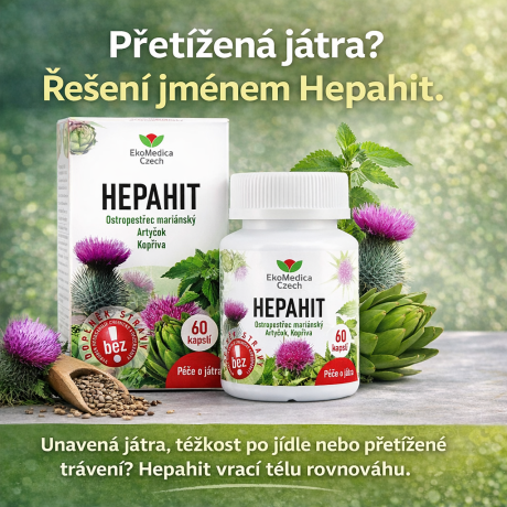 Po náročném víkendu, těžším jídle nebo při přetíženém trávení? Hepahit pomáhá vrátit tělu rovnováhu.