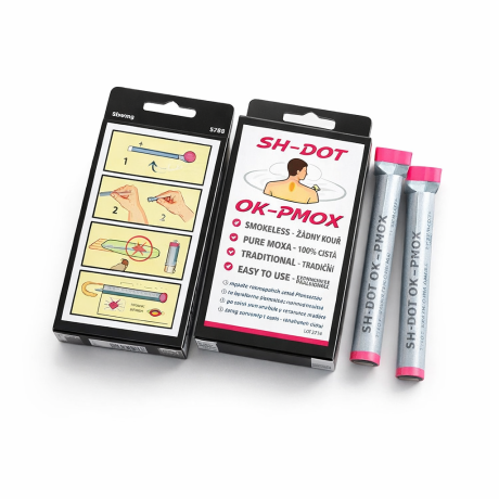 Vonná nekouřivá moxa 5 ks pro tradiční prohřívací péči, uvolnění a pohodlnější domácí použití bez výrazného kouře.