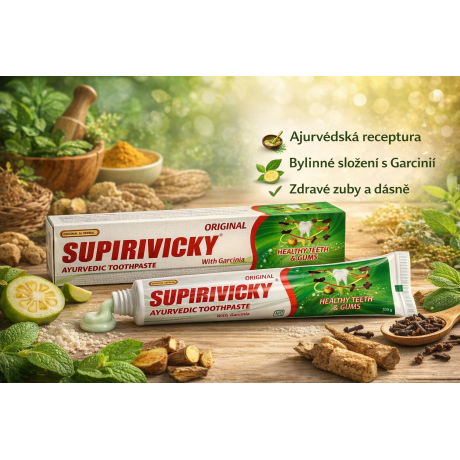 Přírodní ajurvédská pasta pro zdravé zuby a dásně – jemná, účinná a inspirovaná tradičními bylinami.