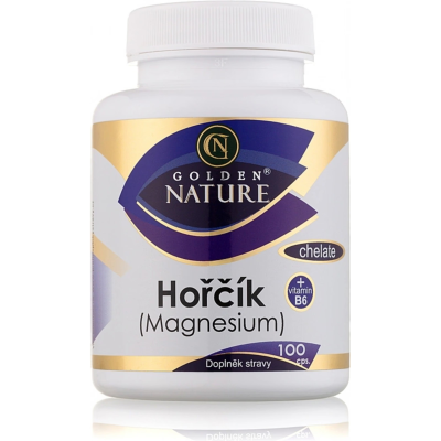 Golden Nature Magnesium (Hořčík) Chelate+Vitamin B6 100 cps