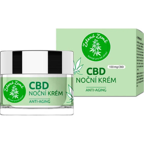 Zelená Země CBD noční krém 50 ml, pegrastore.cz