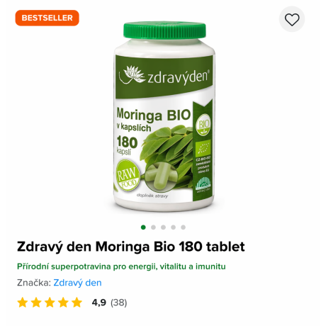 Moringa BIO – superpotravina pro energii, imunitu a vitalitu.
