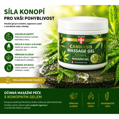 Síla konopí pro uvolnění, regeneraci a péči o namáhané svaly a klouby.