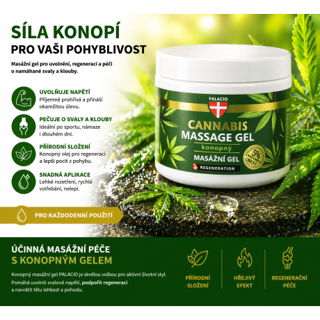 Síla konopí pro uvolnění, regeneraci a péči o namáhané svaly a klouby.