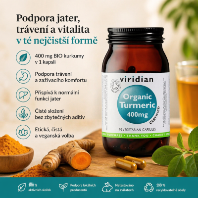 Podpora jater a trávení s kurkumou