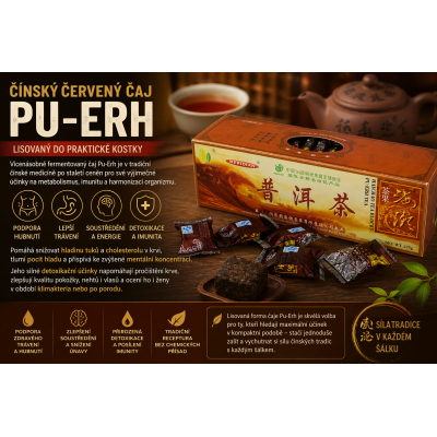 Lisovaný Pu-Erh. Koncentrovaná síla tradice v každém šálku.