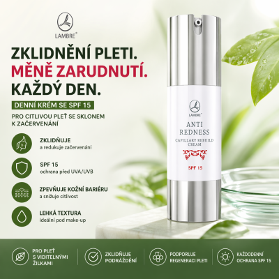 Zklidnění pleti. Méně zarudnutí. Každý den.