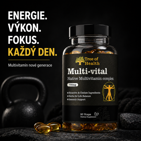 Energie. Výkon. Fokus. Každý den. Multi-Vital je multivitamín nové generace pro energii, soustředění, vitalitu ,
