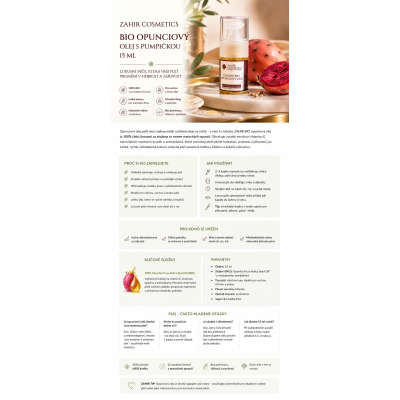 Luxusní péče v pár kapkách pro hebkou a pěstěnou pleť.