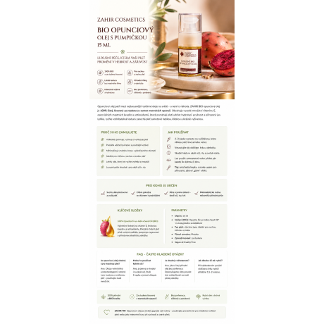 Luxusní péče v pár kapkách pro hebkou a pěstěnou pleť.