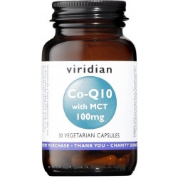 Viridian Co-enzym Q10 with MCT 100mg 30 kapslí (Koenzym Q10)