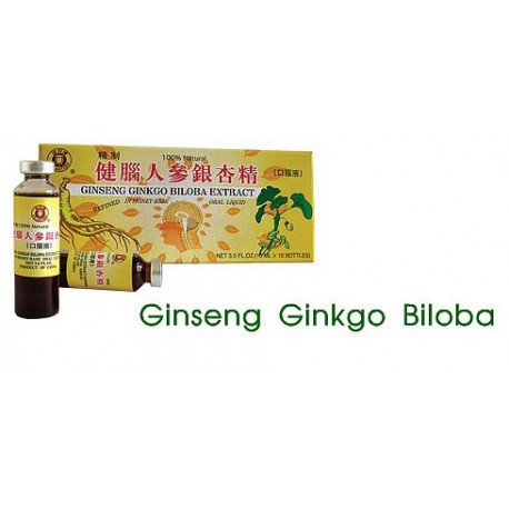 Ženšen s jinanem dvojlaločným 10 x 10 ml (Ženšen & Ginkgo Biloba - Ginseng & Ginkgo Biloba)