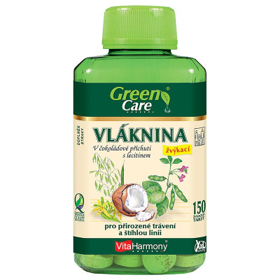 Vláknina s lecitinem, příchuť čokoláda - XXL economy balení 150 žvýkacích tbl.