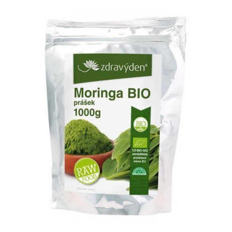 Zdravý den Moringa Bio Raw prášek 1000 g, Pegrastore.cz