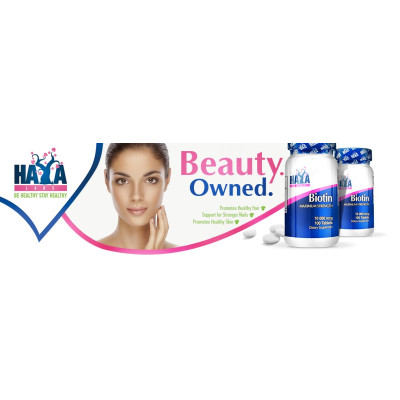 Haya labs Biotin Maximum 10,000 mcg 100 kapslí