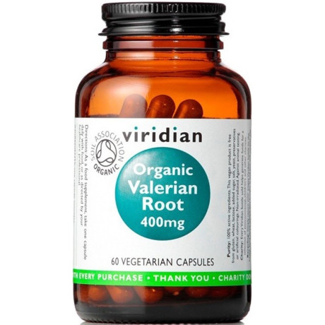 Viridian Organic Valerian Root 400mg 60 kapslí