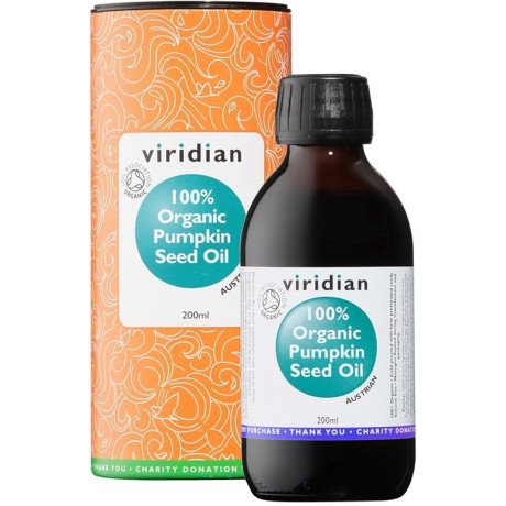 Viridian Pumpkin Seed Oil 200ml Organic (Olej z dýňových semínek Bio)