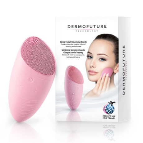 DermoFuture Sonický kartáček pro čištění pleti - fialový