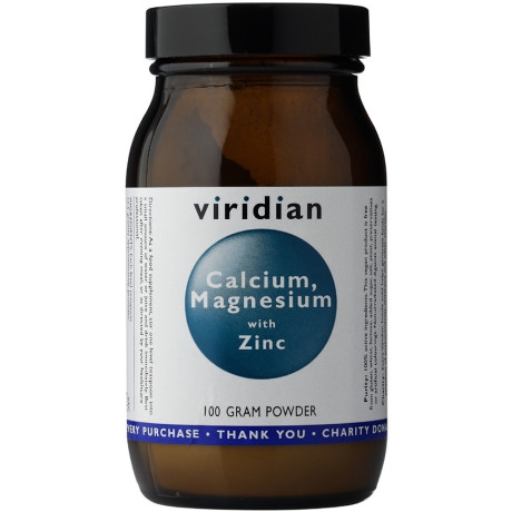 Viridian Calcium Magnesium with Zinc 100g (Vápník, Hořčík a Zinek) 100 gr, PegraStore.cz